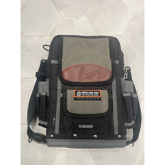 Veto Pro Pac MB3B Tech Series Diagnostic Tool Bag Hard Bottom Shoulder Strap - Picture 1 of 8